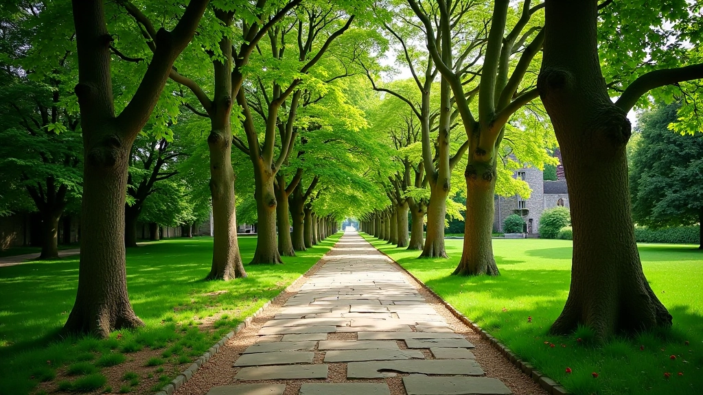 Historische kasteeltuinen met wandelpaden